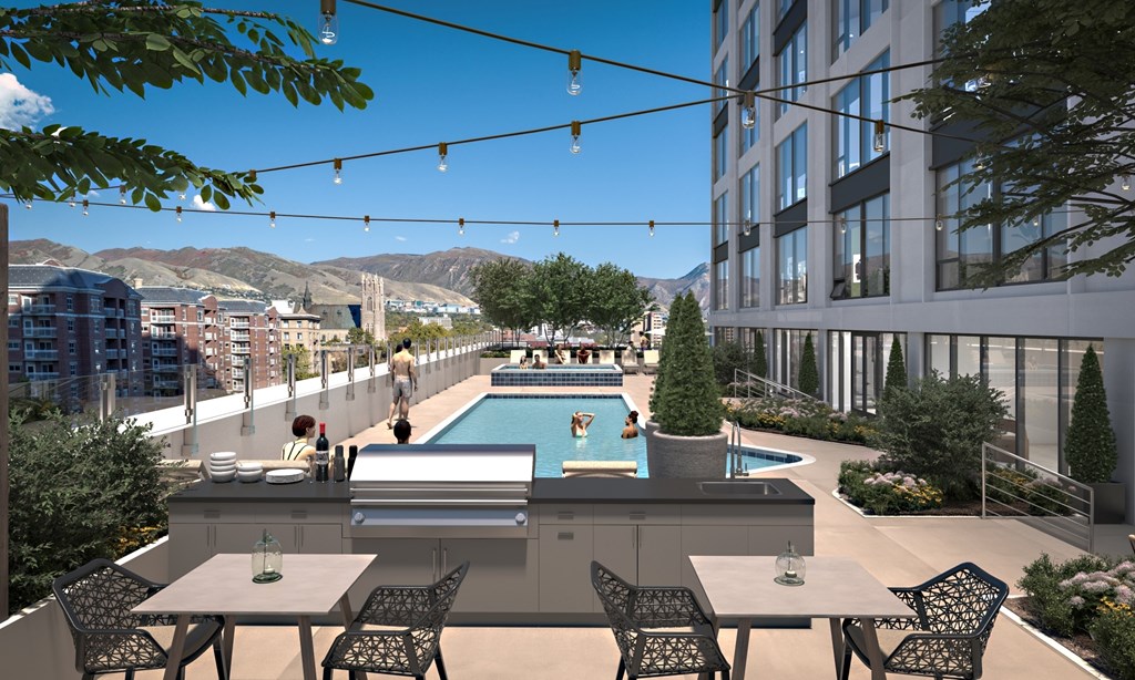 Seraph Apartments in Salt Lake City, Utah Pool Rendering Seraph Apartments in Salt Lake City, Utah Pool Rendering