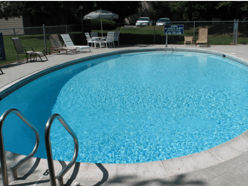 the pool is open and ready for you to enjoy