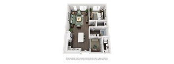 Paceline Apartments B2 1x1 Floor Plan