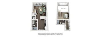 Paceline Apartments 1x1 Loft L4 Floor Plan