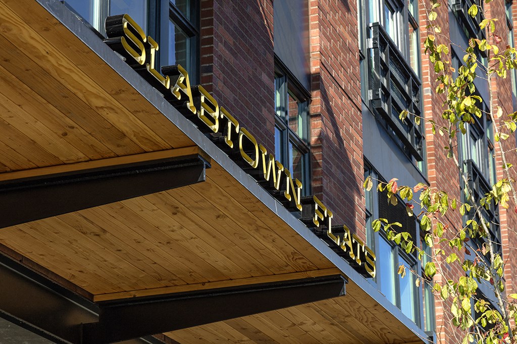Slabtown Flats Sign