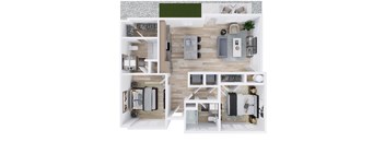 Slate at Fishers District Modern Villas and Townhomes in Fishers, Indiana Limestone Floor Plan