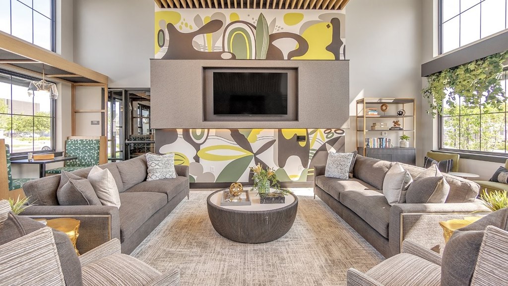 Slate at Fishers District Modern Villas and Townhomes in Fishers, Indiana Clubhouse Lounge