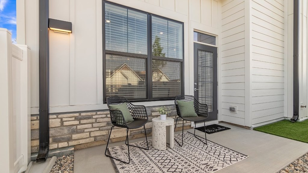 Slate at Fishers District Modern Villas and Townhomes in Fishers, Indiana Private Patio