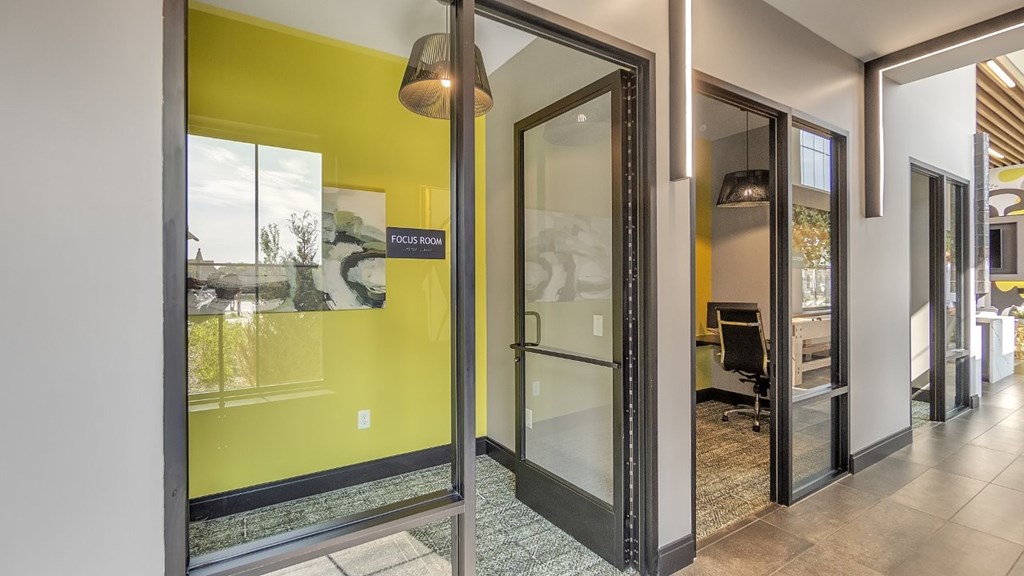 Slate at Fishers District Modern Villas and Townhomes in Fishers, Indiana Private Work Rooms