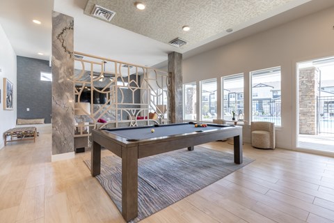 the preserve at ballantyne commons pool table in the resident clubhouse