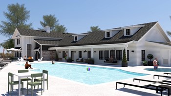 Sonder Fields Clubhouse and Pool Rendering Sonder Fields Clubhouse and Pool Rendering - Photo Gallery 2