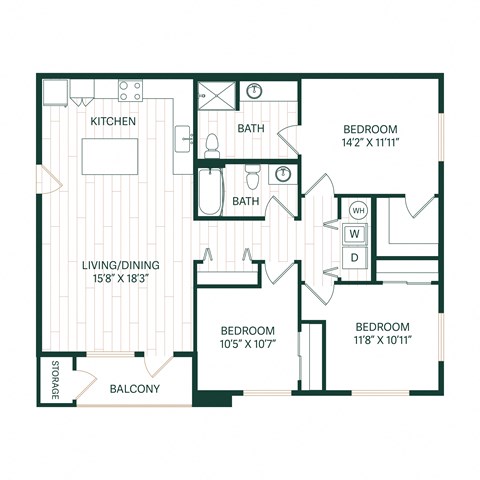 SonderFields_HappyValley_OR_Floorplan_3BR_Clover