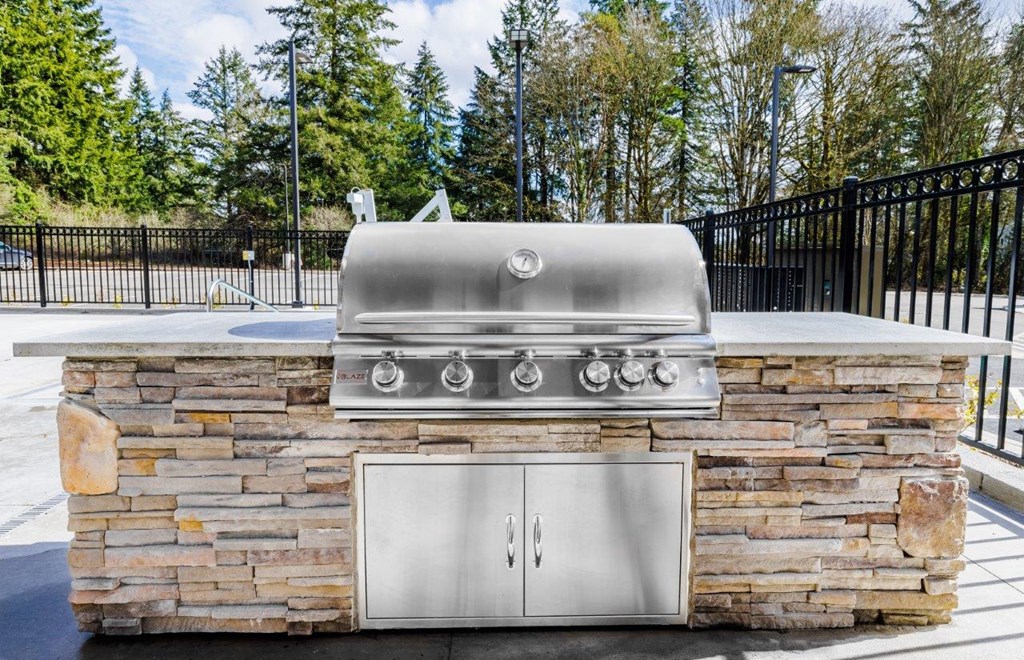 South Ridge Apartments Poolside Grilling Area