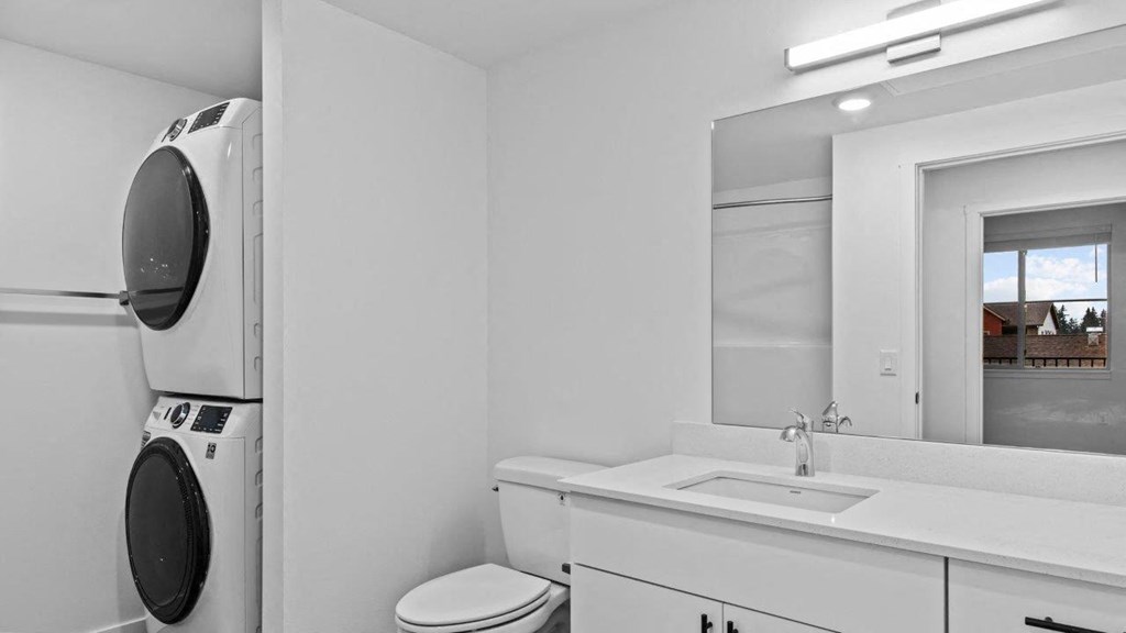South Ridge Apartments Bathroom with Washer and Dryer