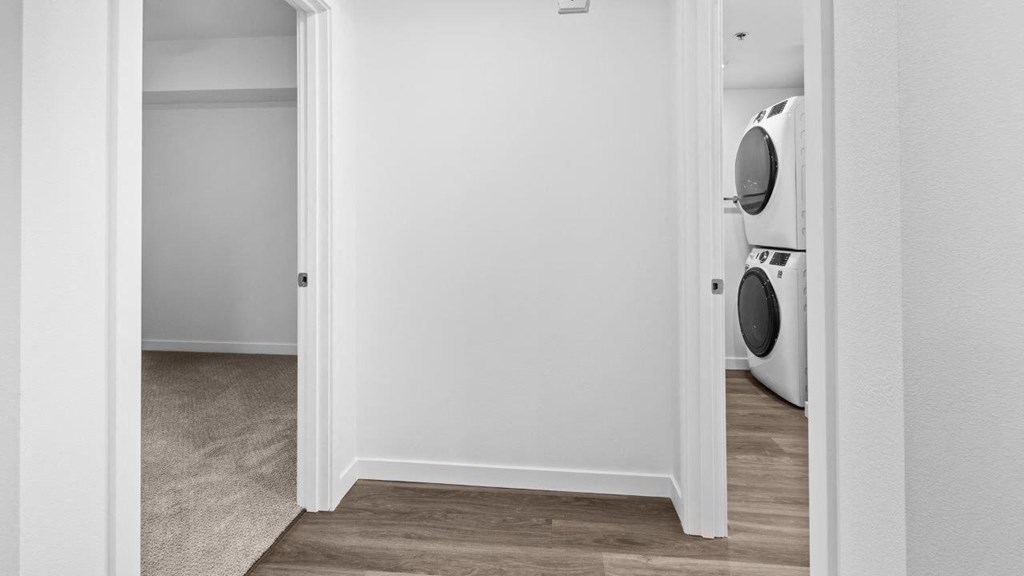 South Ridge Apartments View into Bedroom and Bathroom
