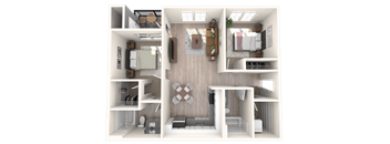South Ridge Apartments West 2 Bed B Floor Plan