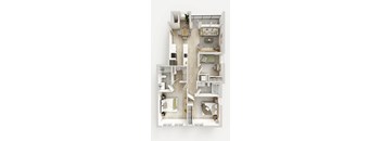 3Bed 2Bath Floor Plan at Spring Woods Apartments, Salem, 97305