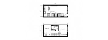 Stack House Apartments in Seattle, Washington 1x1.5 Townhome Floor Plan