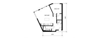 Stack House Apartments in Seattle, Washington 1x1 Floor Plan