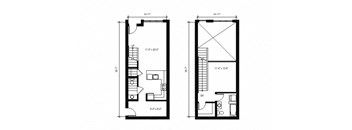 Stack House Apartments in Seattle, Washington 1x1.5 Loft Floor Plan