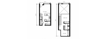 Stack House Apartments in Seattle, Washington 1x1.5 Loft Floor Plan