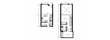 Stack House Apartments in Seattle, Washington 1x1.5 Loft Floor Plan