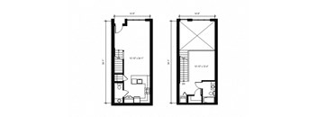 Stack House Apartments in Seattle, Washington 1x1.5 Loft Floor Plan
