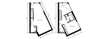 Stack House Apartments in Seattle, Washington 1x1.5 Live Work Floor Plan