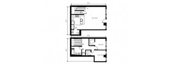 Stack House Apartments in Seattle, Washington 2x1.5 Townhome Floor Plan