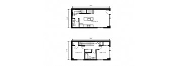 Stack House Apartments in Seattle, Washington 2x1.5 Townhome Floor Plan