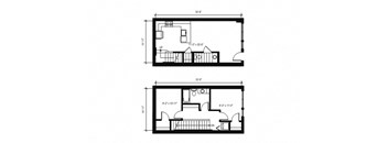 Stack House Apartments in Seattle, Washington 2x1.5 Townhome Floor Plan