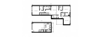 Stack House Apartments in Seattle, Washington 3x2.5 Townhome Floor Plan