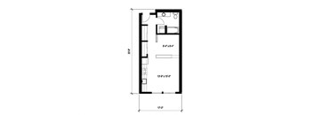 Stack House Apartments in Seattle, Washington Open 1x1 Floor Plan