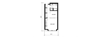 Stack House Apartments in Seattle, Washington 1x1 Floor Plan