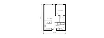 Stack House Apartments in Seattle, Washington 1x1 Floor Plan