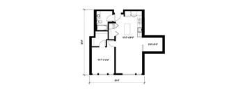Stack House Apartments in Seattle, Washington 1x1 Floor Plan
