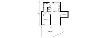 Stack House Apartments in Seattle, Washington 1x1 Floor Plan