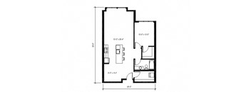 Stack House Apartments in Seattle, Washington 1x1 Floor Plan