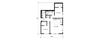the floor plan of the second level of the small house