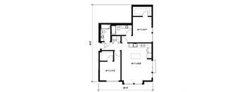 Stack House Apartments in Seattle, Washington 2x2 Floor Plan