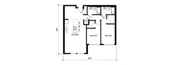 the floor plan of the second level of the small house