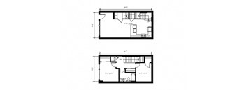 Stack House Apartments in Seattle, Washington 2x1.5 Townhome Floor Plan