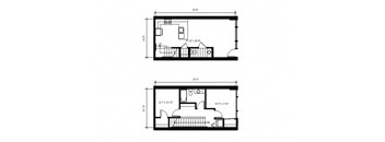 Stack House Apartments in Seattle, Washington 2x1.5 Townhome Floor Plan