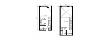 Stack House Apartments in Seattle, Washington 1x1.5 Loft Floor Plan