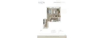 Liza Apartment 3D floor plan - studio 503 sqft