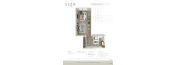 Liza Apartment 3D floor plan - studio 506 sqft