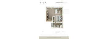 Liza Apartment 3D floor plan - studio 468 sqft