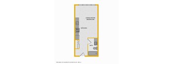 The Rise on Madison Apartments 2D Floorplan - Studio A 60