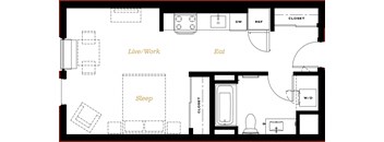 The George Besaw 2D Floor Plan Studio A