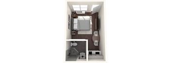 The Alegre Studio B Floor Plan