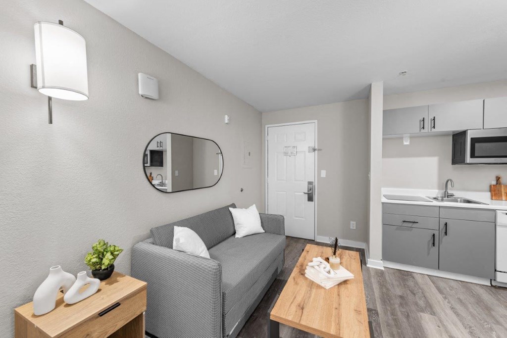 Studio Domain Apartments in Austin, Texas Model Living Room