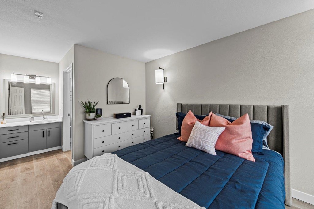 Studio Domain Apartments in Austin, Texas Model Bedroom