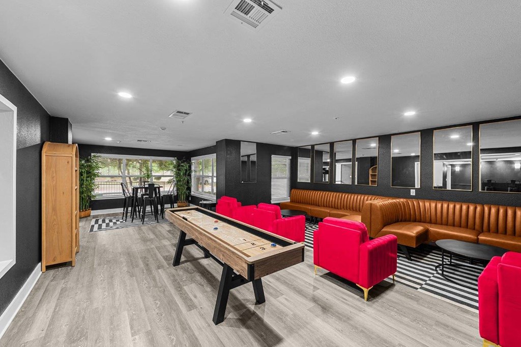 Studio Domain Apartments in Austin, Texas Clubhouse Lounge