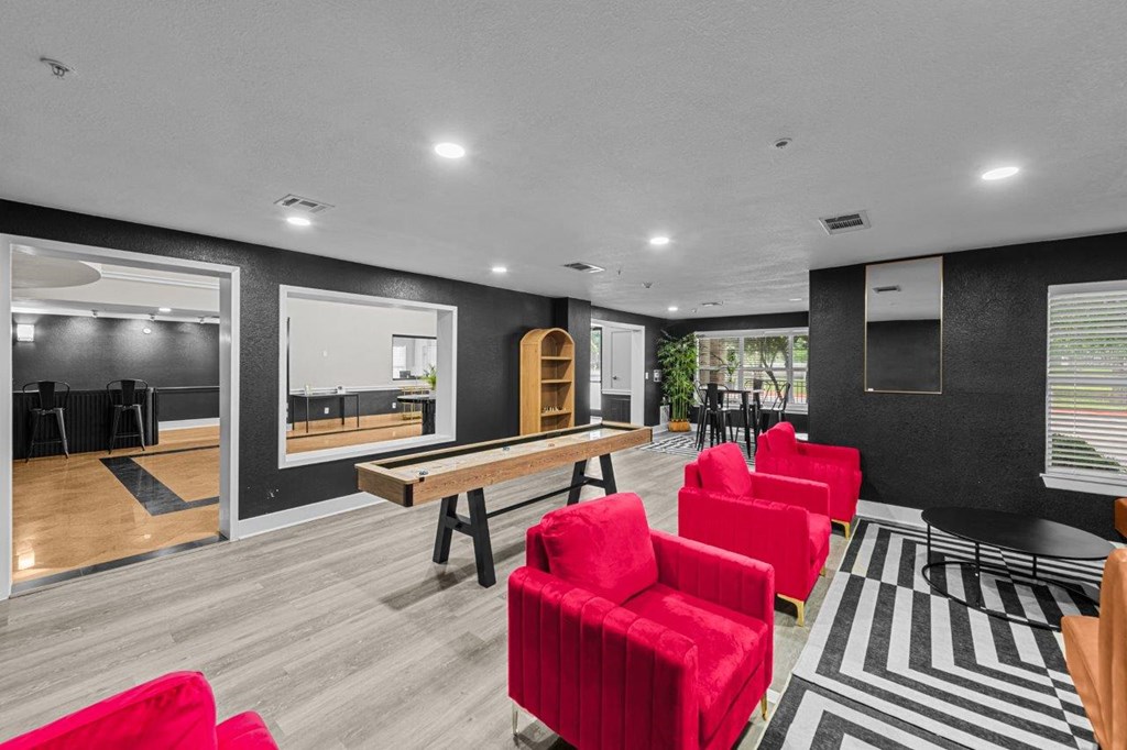 Studio Domain Apartments in Austin, Texas Clubhouse Lounge